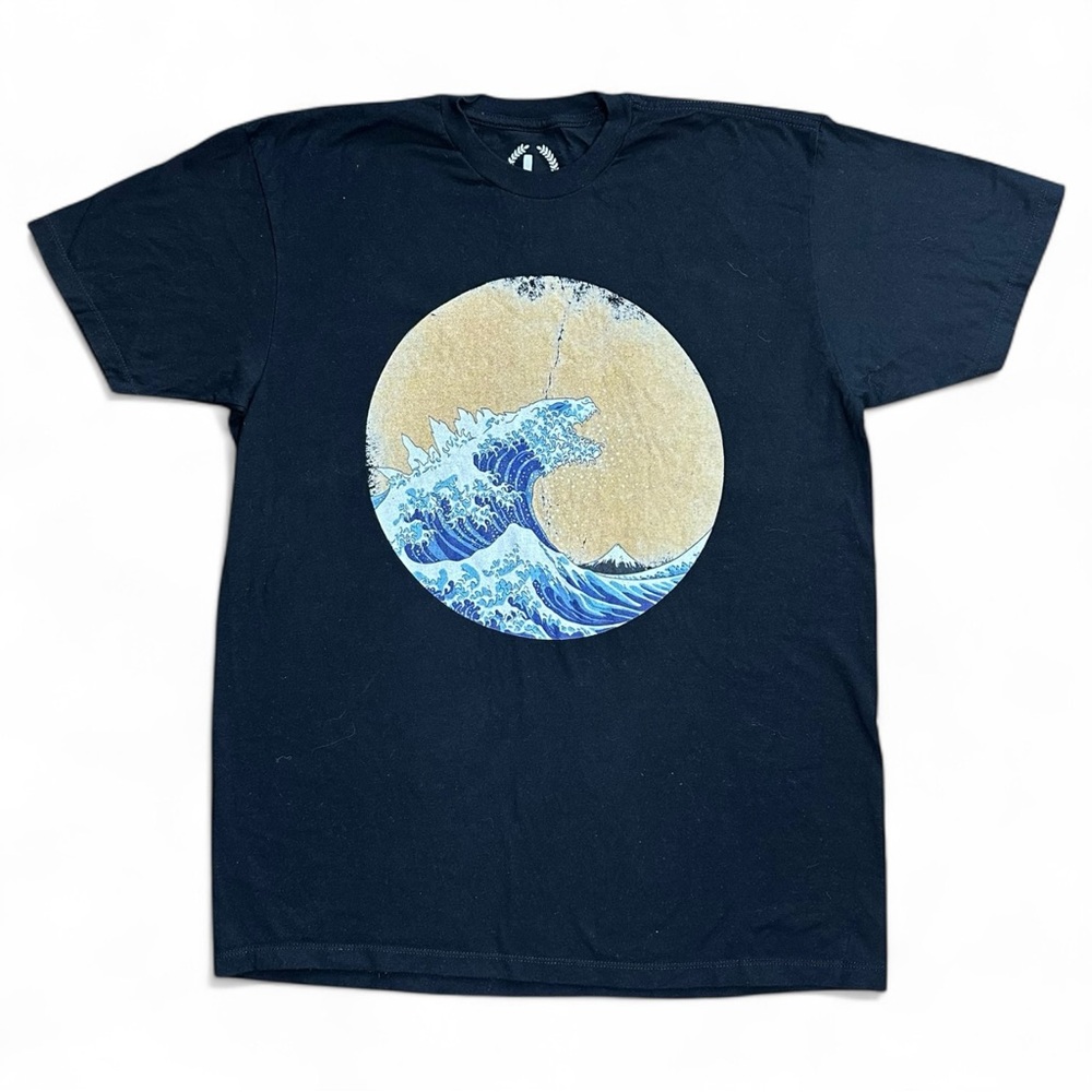 Tee Public Godzilla Wave Graphic T-Shirt L